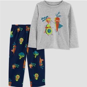 Carter’s Vegetable Pajama Set Unisex Toddler 4T NWT
